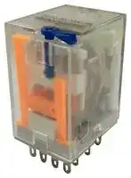 MCJQX-13F-KF4C-110VAC: Power Relay, 4PDT, 110 VAC, 5 A, JQX-13F-KF, Socket
