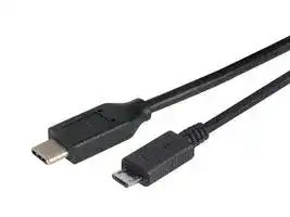 CAU2CMICB-2M: USB Cable, Type C Plug to Micro Type B Plug, 2 m, 6.6 ft, USB 2.0, Black