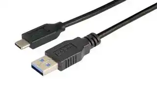 CAU31CA-1M: USB Cable, Type A Plug to Type C Plug, 1 m, 3.3 ft, USB 3.0, Black