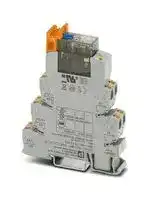 2910520: Power Relay, DPDT, 24 VAC/VDC, 6 A, PLC-INTERFACE Series, DIN Rail