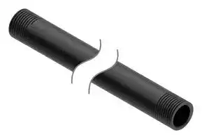 SOP-E12-300A: Stand-Off Pipe, EZ-LIGHT Series Traffic Lights, 300mm, Black, Anodised Aluminium