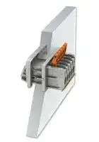 1821067: DIN Rail Mount Terminal Block, 3 Ways, Push In Lock, 41 A