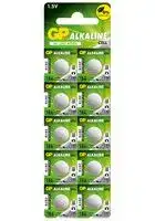 GPPBA186F004: Battery, 1.5 V, Alkaline, Pressure Contact, 10