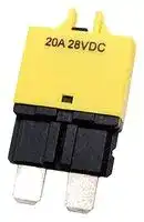 MP015927: Thermal Circuit Breaker, T3, MP 102 Series, 20 A, 1 Pole, 28 V, Auto Fuse Holder