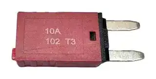 MP015929: Thermal Circuit Breaker, Mini Type T3, MP 102 Series, 10 A, 1 Pole, 28 V, Auto Fuse Holder