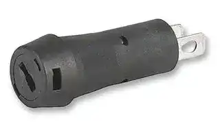 3101.0060: Fuseholder, Panel Mount, Front Side, 250V, 10A, 5 x 20mm, Press Fit, Solder, Slotted Cap, IP40, PC2
