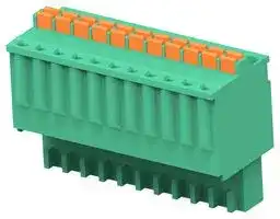 1-2842528-1: Pluggable Terminal Block, Green, 2.5 mm, 11 Ways, 28 AWG, 20 AWG, 0.52 mm², Push In