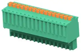 1-2842528-6: Pluggable Terminal Block, Green, 2.5 mm, 16 Ways, 28 AWG, 20 AWG, 0.52 mm², Push In