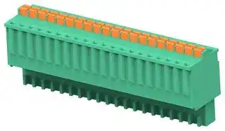 2-2842528-0: Pluggable Terminal Block, Green, 2.5 mm, 20 Ways, 28 AWG, 20 AWG, 0.52 mm², Push In