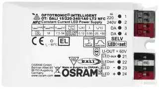 OTI-DALI-15/220-240/1A0-LT2-NFC: LED Driver, LED Lighting, 18 W, 54 VDC, 1.05 A, Constant Current, 198 V