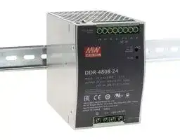 DDR-480B-24: Isolated DIN Rail Mount DC/DC Converter, Railway, 2:1, 480 W, 1 Output, 24 V, 20 A