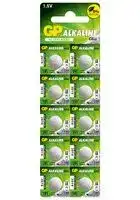 GPPBA191F004: Battery, 1.5 V, LR55, Alkaline, 23 mAh, Pressure Contact, 10