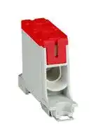 201606-1625: DIN Rail Mount Terminal Block, 1 Ways, 4 AWG, 0 AWG, 107 mm², Screw, 230 A
