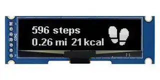 MDOB128032IV-WS: Graphic OLED, 128 x 32 Pixels, White, 3V, SPI, 59mm x 18.86mm, -40 °C