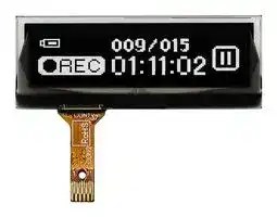MDOG128040AV-WM: Graphic OLED, 128 x 40 Pixels, White, 3.3V, I2C, SPI, 36.74mm x 14mm, -40 °C