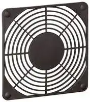88601-2-2929: Fan Finger Guard, Plastic, 127mm Axial Fans, 113.3 mm, Black