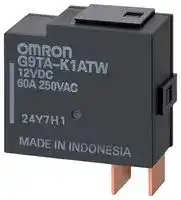 G9TA-K1ATW  DC12: Power Relay, SPST-NO, 12 VDC, 60 A, G9TA Series, Bracket, Latching Dual Coil