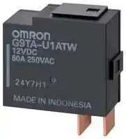 G9TA-U1ATW  DC12: Power Relay, SPST-NO, 12 VDC, 60 A, G9TA Series, Bracket, Latching Single Coil
