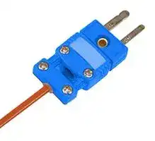 SMPW-CC-TI-M — Thermocouple Connector, Miniature, Brown, 2 Pins, Plug, Type T, -29 to 180 °C, IEC, SMPW-CC Series