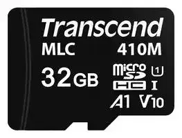 TS32GUSD410M: Flash Memory Card, MicroSDHC Card, Class 1, Class 10, 32 GB