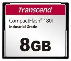 TS8GCF180I: Flash Memory Card, Compact Flash Card, 8 GB
