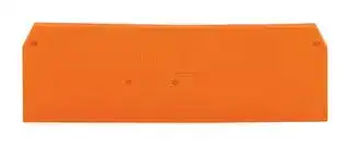 280-315: End / Intermediate Plate, for Use with WAGO 280 Series DIN Rail Mounted Terminal Blocks, Orange