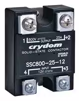 SSC1000-25-24: Solid State Relay, SPST-NO, 25 A, 1000 VDC, Panel Mount, Screw, DC Switch