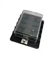 MC002798: Fuseholder, Panel Mount, 32V, 30A, Blade Fuse, Quick Connect, 10 Positions