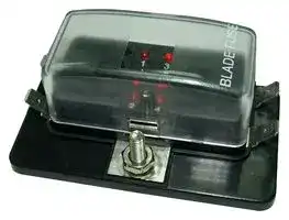 MC002799 — Fuseholder, Panel Mount, 32V, 30A, Blade Fuse, Quick Connect, 4 Positions