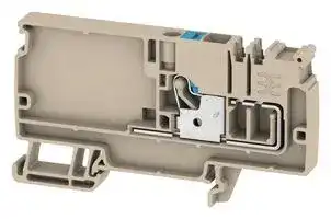 1988130000: DIN Rail Mount Terminal Block, 1 Ways, 22 AWG, 8 AWG, 6 mm², Push In, 41 A