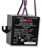 901006501: LED Driver, 6 W, 14 VDC, 500 mA, Constant Current, 120 V