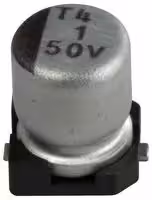 UWX1H010MCL1GB: SMD Aluminium Electrolytic Capacitor, Radial Can - SMD, 1 µF, 50 V, 2000 hours @ 85°C, Polar