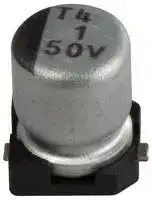 UWX1H010MCL1GB: SMD Aluminium Electrolytic Capacitor, Radial Can - SMD, 1 µF, 50 V, 2000 hours @ 85°C, Polar