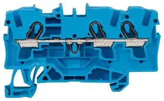 2004-1304: DIN Rail Mount Terminal Block, 3 Ways, 20 AWG, 10 AWG, 4 mm², Clamp, 32 A