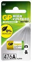 GPPBA47AF001: Battery, 6 V, Alkaline, 105 mAh, Raised Positive and Flat Negative, 1