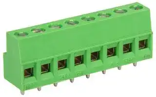 CTB0100/8: Standard Terminal Block, CTB0100, 8 Contacts, 5 mm, Terminal Block, PCB, PCB Mount, 12 AWG