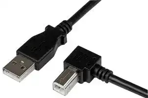 USBAB1MR: USB Cable, Type A Plug to Type B Plug, 1 m, 3.28 ft, USB 2.0, Black