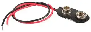 MP000298: Battery Holder, Flexible, Snap On, 1 x PP3 (9V)
