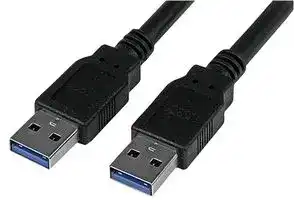 USB3SAA6BK: USB Cable, Type A Plug to Type A Plug, 1.8 m, 5.9 ft, USB 3.0, Black