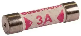 BK1-TDC180-3A: Fuse, Cartridge, Fast Acting, 3 A, 240 V, 6.3mm x 25.4mm, 1/4" x 1", TDC180 Series