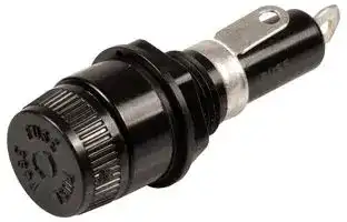 BK-HKP-R: Fuseholder, 1/4" x 1-1/4", 6.3mm x 32mm, 3AB, 3AG, 0, 250kVdc, 250VAC, 30 A, Quick Connect