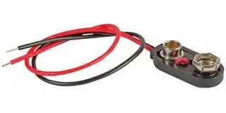 MP000300: Battery Holder, Rigid, Snap On, 1 x PP3 (9V)