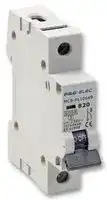 AUB1 20A: Thermal Magnetic Circuit Breaker, 20 A, 1 Pole, 230 V, DIN Rail
