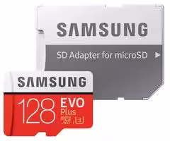 MB-MC128GA/EU: 128GB EVO+ MicroSDXC Card with SD Adaptor, Class 10 UHS-I U3 100MB/s