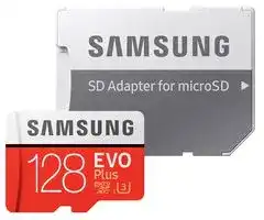 MB-MC128GA/EU: 128GB EVO+ MicroSDXC Card with SD Adaptor, Class 10 UHS-I U3 100MB/s