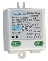 PLV2524-01: LED Driver, 6 W, 24 VDC, 250 mA, Constant Voltage, 100 V