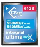 INCFA64G-550/540: Flash Memory Card, CFast 2.0 Card, 64 GB