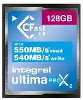 INCFA128G-550/540 — Flash Memory Card, CFast 2.0 Card, 128 GB