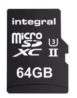 INMSDX64G-280/240U2: Flash Memory Card, MicroSDXC Card, 64 GB, Class 10, UHS-II U3, V90