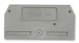 279-325: End / Intermediate Plate, for Use with Rail Mounted Terminal Blocks, Grey